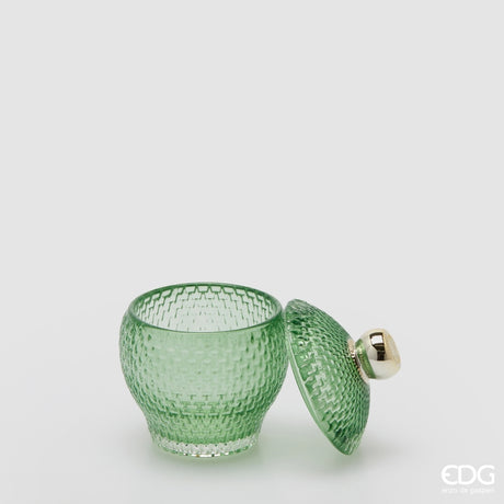 edg enzo de gasperi edg enzo de gasperi contenitore decorativo micro quadretti bombato h 115 cm d 85 cm verde ean 8059824610577