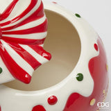 edg enzo de gasperi edg enzo de gasperi contenitore palla xmas natale h 175 cm d 16 cm white red ean 8059824539557
