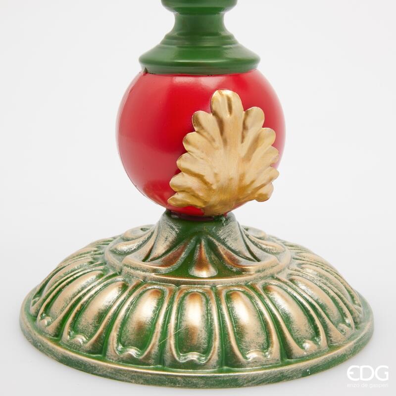 edg enzo de gasperi edg enzo de gasperi decoro albero di natale con decorazioni metallo h 91 cm green red ean 8059824542335