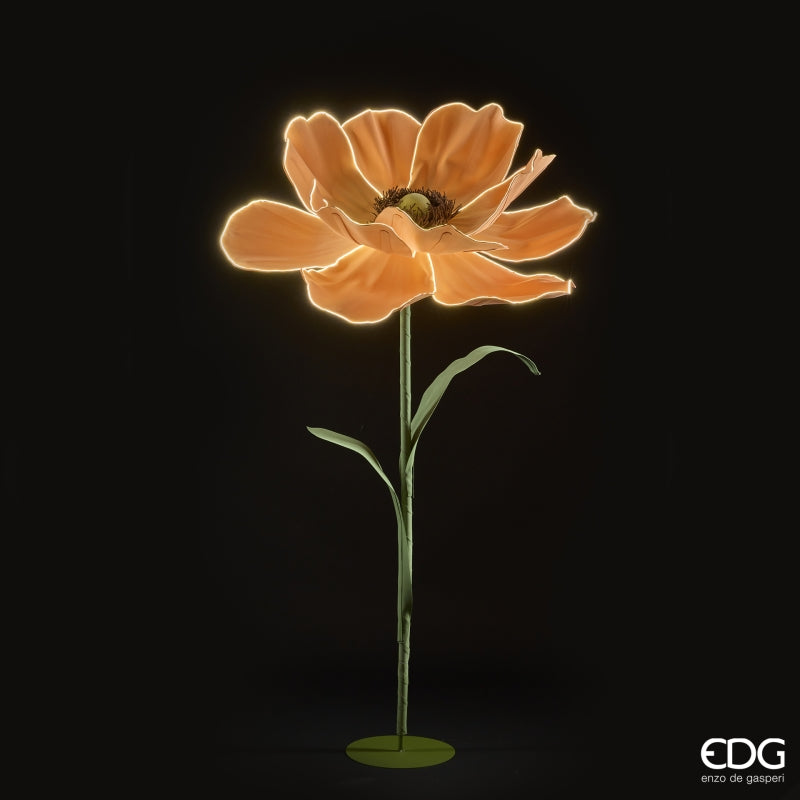 edg enzo de gasperi edg enzo de gasperi decoro anemone jumbo led 12v 300w con base h 160 cm d 100 cm arancione ean 8059824640277
