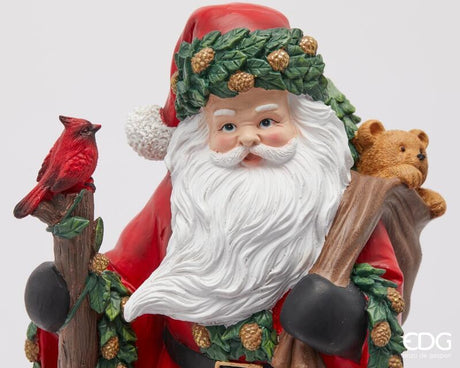 edg enzo de gasperi edg enzo de gasperi decoro babbo natale viandante h 47 cm l 32 cm l 235 cm green red ean 8059824541192