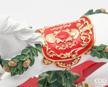 edg enzo de gasperi edg enzo de gasperi decoro cavallo a dondolo natale h 355 cm l 305 cm l 11 cm multicolor ean 8059824540591
