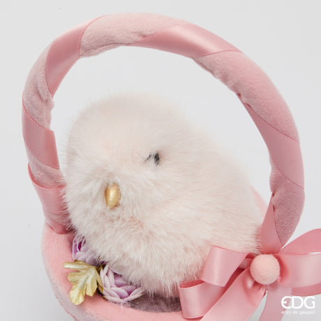 edg enzo de gasperi edg enzo de gasperi decoro cesto di pasqua con pulcino h 23 cm d 12 cm multicolor ean 8059824625861