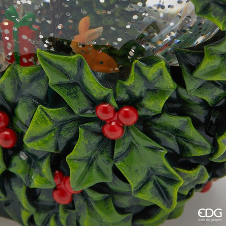 edg enzo de gasperi edg enzo de gasperi decoro corona villaggio natale h 21 cm l 20 cm l 93 cm musica mov led multicolor ean 8059824583147