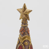 edg enzo de gasperi edg enzo de gasperi decoro decoglitter pino e gemme di natale h 33 cm d 105 cm poliresina mauve ean 8059824597892