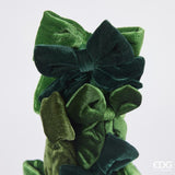 edg enzo de gasperi edg enzo de gasperi decoro fiocchi di natale cono h 80 cm d 35 cm velluto verde ean 8059824567307