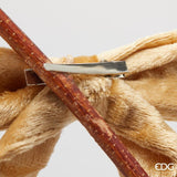 edg enzo de gasperi edg enzo de gasperi decoro fiocco di natale con clip h 30 cm l 13 cm velluto oro ean 8059824575739