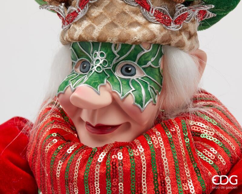 edg enzo de gasperi edg enzo de gasperi decoro giullare natale h 90 cm green red ean 8059824567239
