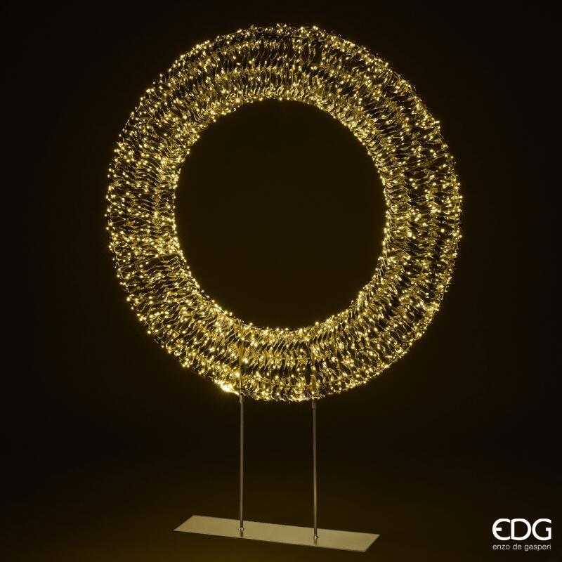 edg enzo de gasperi edg enzo de gasperi decoro natale corona con base 1 800 microled h 140 cm l 100 cm l 19 cm ip44 gold ean 8059824546999