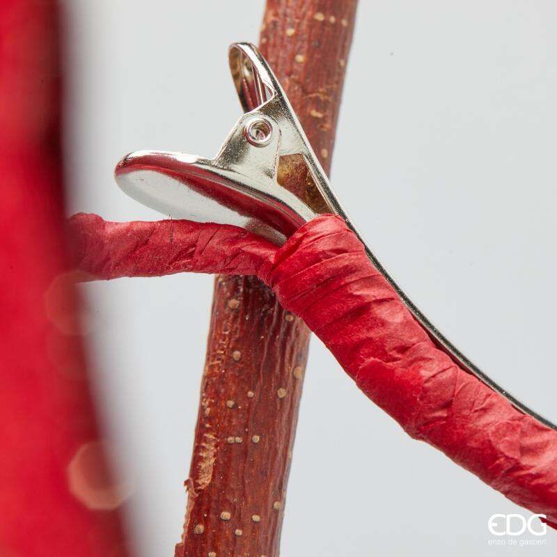 edg enzo de gasperi edg enzo de gasperi decoro natale farfalla con clip d 33 cm burgundy ean 8059824510976