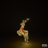 edg enzo de gasperi edg enzo de gasperi decoro natale renna con fiocco 400 microled h 72 cm l 37 cm l 12 cm ip44 gold ean 8059824546944