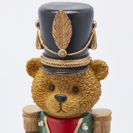 edg enzo de gasperi edg enzo de gasperi decoro orso soldatino natale miniled h 46 cm l 15 cm l 13 cm green red ean 8059824392176