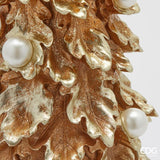 edg enzo de gasperi edg enzo de gasperi decoro pino di natale con perle h 64 cm d 21 cm gold ean 8059824562890
