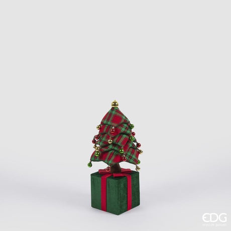 edg enzo de gasperi edg enzo de gasperi decoro pino di natale su pacco da appendere h 90 cm telescopico green red ean 8059824521071