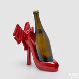 edg enzo de gasperi edg enzo de gasperi decoro scarpa portabottiglia di natale h 22 cm l 25 cm l 16 cm red ean 8059824562760