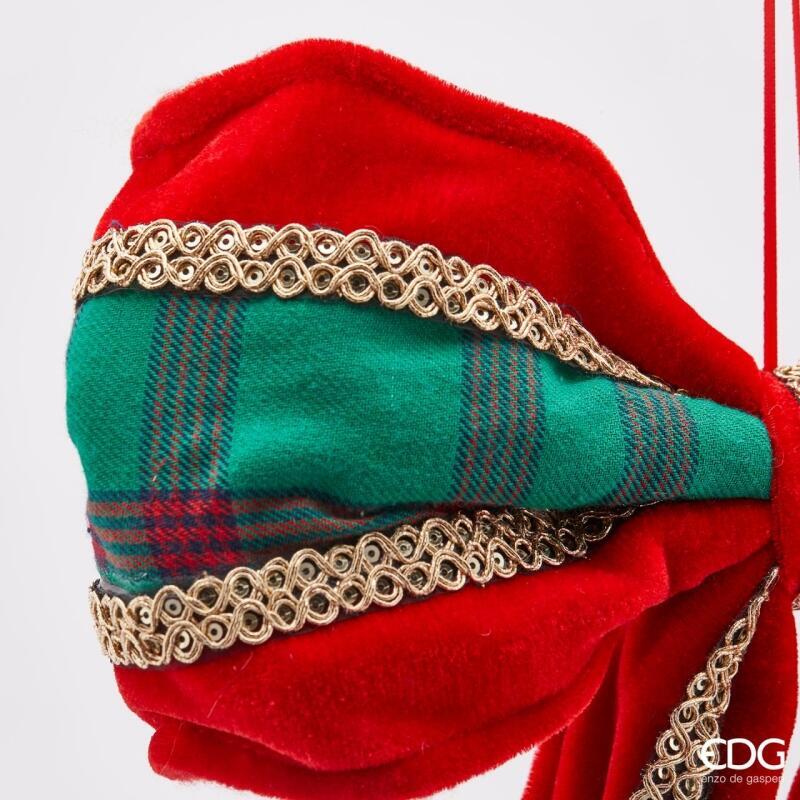 edg enzo de gasperi edg enzo de gasperi fiocco noel 45 x 26 x 3 cm natale verde rosso ean 8059824303516