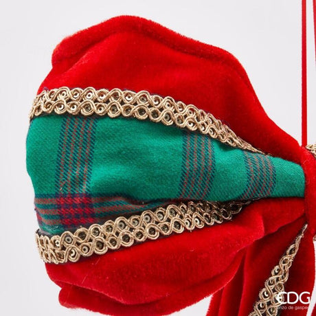 edg enzo de gasperi edg enzo de gasperi fiocco noel 45 x 26 x 3 cm natale verde rosso ean 8059824303516