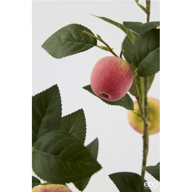 edg enzo de gasperi edg enzo de gasperi melo con vaso e foglie x8 pianta artificiale h 60 cm rosso ean 8059824634788
