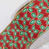 edg enzo de gasperi edg enzo de gasperi nastro agrifoglio di natale h 65 mm l 10 mt green red ean 8059824598318