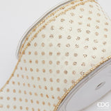 edg enzo de gasperi edg enzo de gasperi nastro pois di natale h 65 mm l 10 mt ivory gold ean 8059824598455