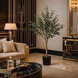 edg enzo de gasperi edg enzo de gasperi olivo con vaso h 129 cm pianta artificiale anti uv verde ean 8059824607621