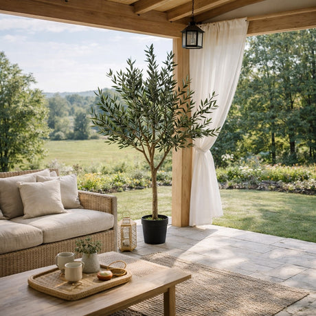 edg enzo de gasperi edg enzo de gasperi olivo con vaso h 157 cm pianta artificiale anti uv verde ean 8059824607614