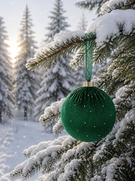 edg enzo de gasperi edg enzo de gasperi palla di natale con brillanti 10 cm verde scuro addobbo per albero di natale ean 8059824727244