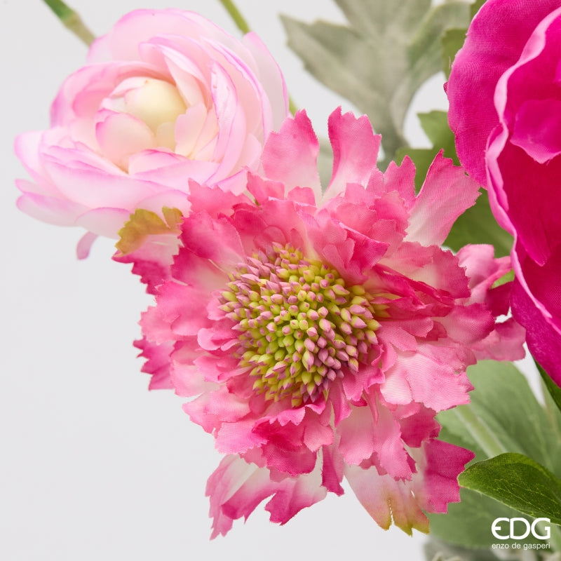 edg enzo de gasperi edg enzo de gasperi peonia bouquet mix cespuglio artificiale h 60 cm fucsia ean 8059824615626