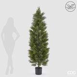 edg enzo de gasperi edg enzo de gasperi pianta artificiale cipresso h 180 cm verde con vaso anti uv per interno ed esterno ean 8059824655394
