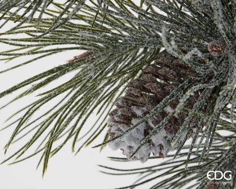 edg enzo de gasperi edg enzo de gasperi pino con pigne corona di natale innevato d 60 cm white green ean 8059824516466