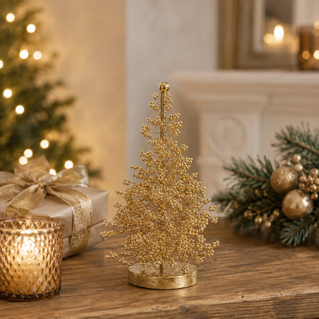 edg enzo de gasperi edg enzo de gasperi pino natalizio con perline h30 16 cm oro decorazione di natale ean 8059824726407