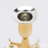 edg enzo de gasperi edg enzo de gasperi portacandela pino natalizio con decori h 28 cm vetro oro ean 8059824571854