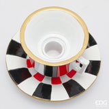 edg enzo de gasperi edg enzo de gasperi portacandela tazza natale h 75 cm d 12 cm white black ean 8059824560681