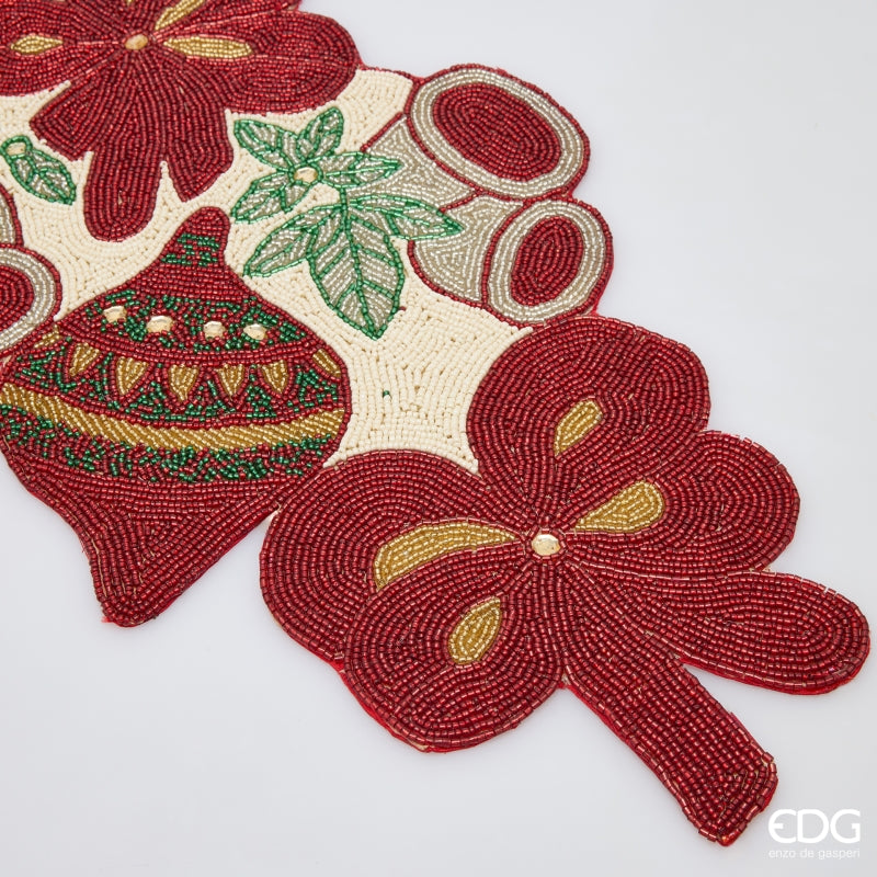 edg enzo de gasperi edg enzo de gasperi runner decomix di natale l 90 cm l 30 cm white red ean 8059824559791