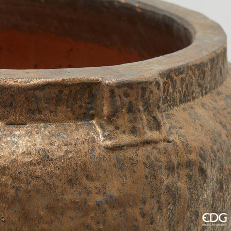 edg enzo de gasperi edg enzo de gasperi set 2 pz vaso saigon rotondo h 41 cm h 25 cm ceramica waterproof copper ean 8059824494375