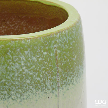 edg enzo de gasperi edg enzo de gasperi set 3 pz vaso glaze atlas spicchi bombato h 72 cm h 55 cm h 40 cm waterproof mix verde ean 8059824608826