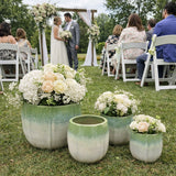 edg enzo de gasperi edg enzo de gasperi set 4 pz vaso glaze atlas spicchi ciotola h 41 cm h 32 cm h 26 cm h 18 cm waterproof mix verde ean 8059824608772