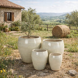 edg enzo de gasperi edg enzo de gasperi set 4 pz vaso glaze bombato h 68 cm h 52 cm h 42 cm h 32 cm avorio ean 8059824046697