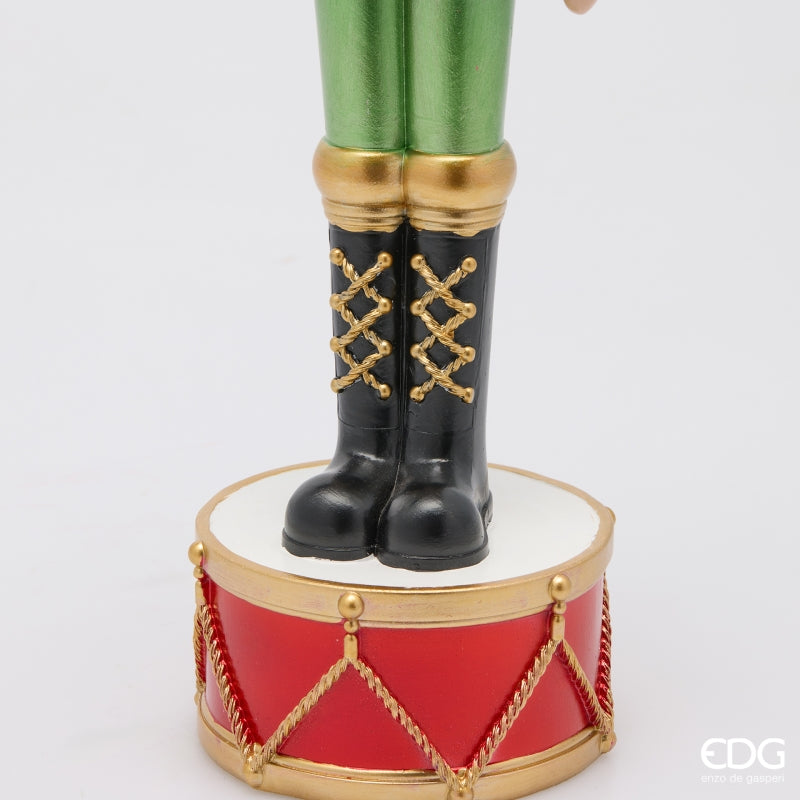 edg enzo de gasperi edg enzo de gasperi soldatino natalizio h51 13 cm verde rosso decorazione di natale ean 8059824688668