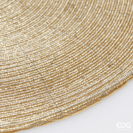 edg enzo de gasperi edg enzo de gasperi sottopiatto con perline rotondo natale d 36 cm gold ean 8059824596284