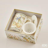 edg enzo de gasperi edg enzo de gasperi tazza con filtro porcellana h 17 cm d 20 cm 320 ml confezione regalo giallo ean 8056372397318