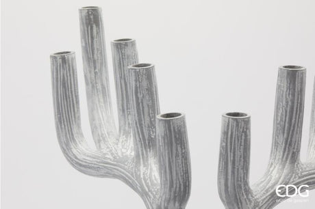 edg enzo de gasperi edg enzo de gasperi vaso cervo natalizio grandicorna h 65 cm l 40 cm l 31 cm poliresina grigio ean 8059824531353