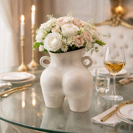 edg enzo de gasperi edg enzo de gasperi vaso chakra booty h 27 cm 20 x 165 cm ceramica bianco ean 8059824958983