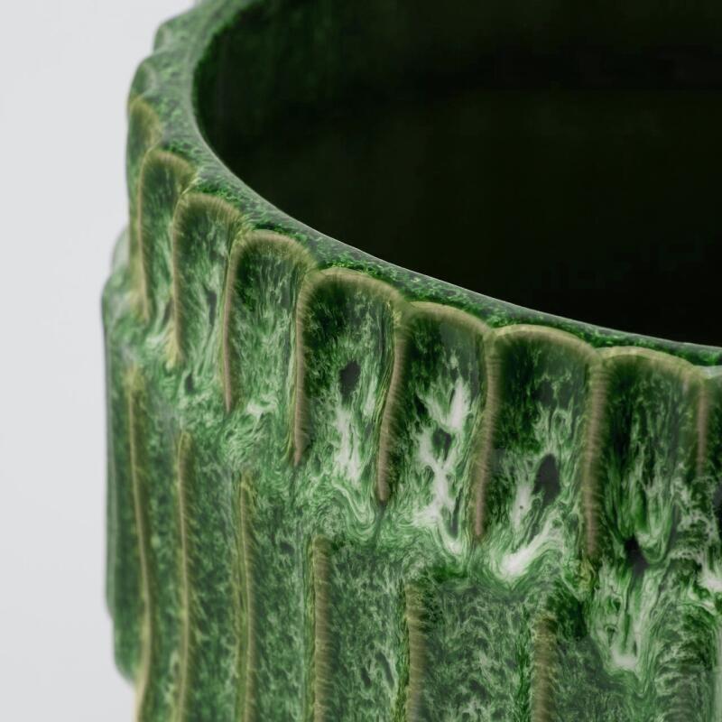 edg enzo de gasperi edg enzo de gasperi vaso chakra h 29 cm d 27 cm ceramica waterproof verde ean 8059824245021