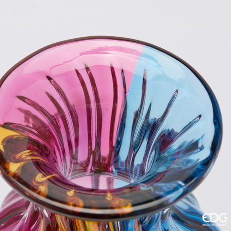 edg enzo de gasperi edg enzo de gasperi vaso rainbow anfora vetro h 37 cm d 19 cm multicolor ean 8059824632302
