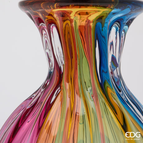 edg enzo de gasperi edg enzo de gasperi vaso rainbow anfora vetro h 41 cm d 21 cm multicolor ean 8059824632289