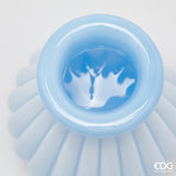 edg enzo de gasperi edg enzo de gasperi vaso righe con bordo h 13 cm d 12 cm waterproof vetro celeste ean 8059824619358