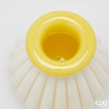 edg enzo de gasperi edg enzo de gasperi vaso righe con bordo h 13 cm d 12 cm waterproof vetro giallo ean 8059824619273