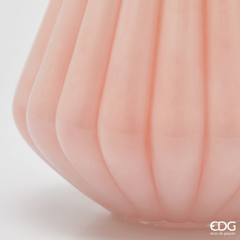 edg enzo de gasperi edg enzo de gasperi vaso righe con bordo h 28 cm d 23 cm waterproof vetro coral ean 8059824619198