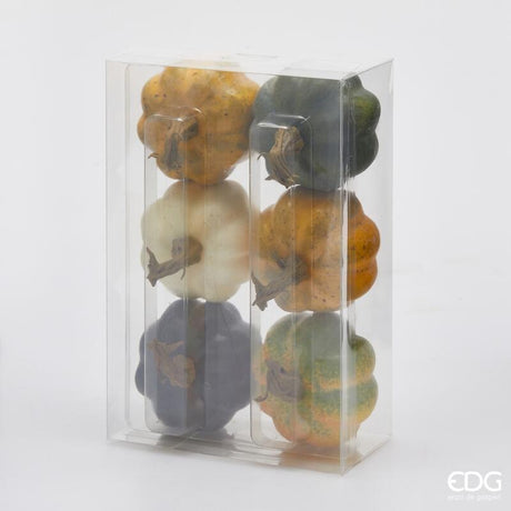 edg enzo de gasperi edg enzo de gasperi zucca rotonda cf 6 pz ass h 8 cm d 8 cm giallo verde ean 8059824573230